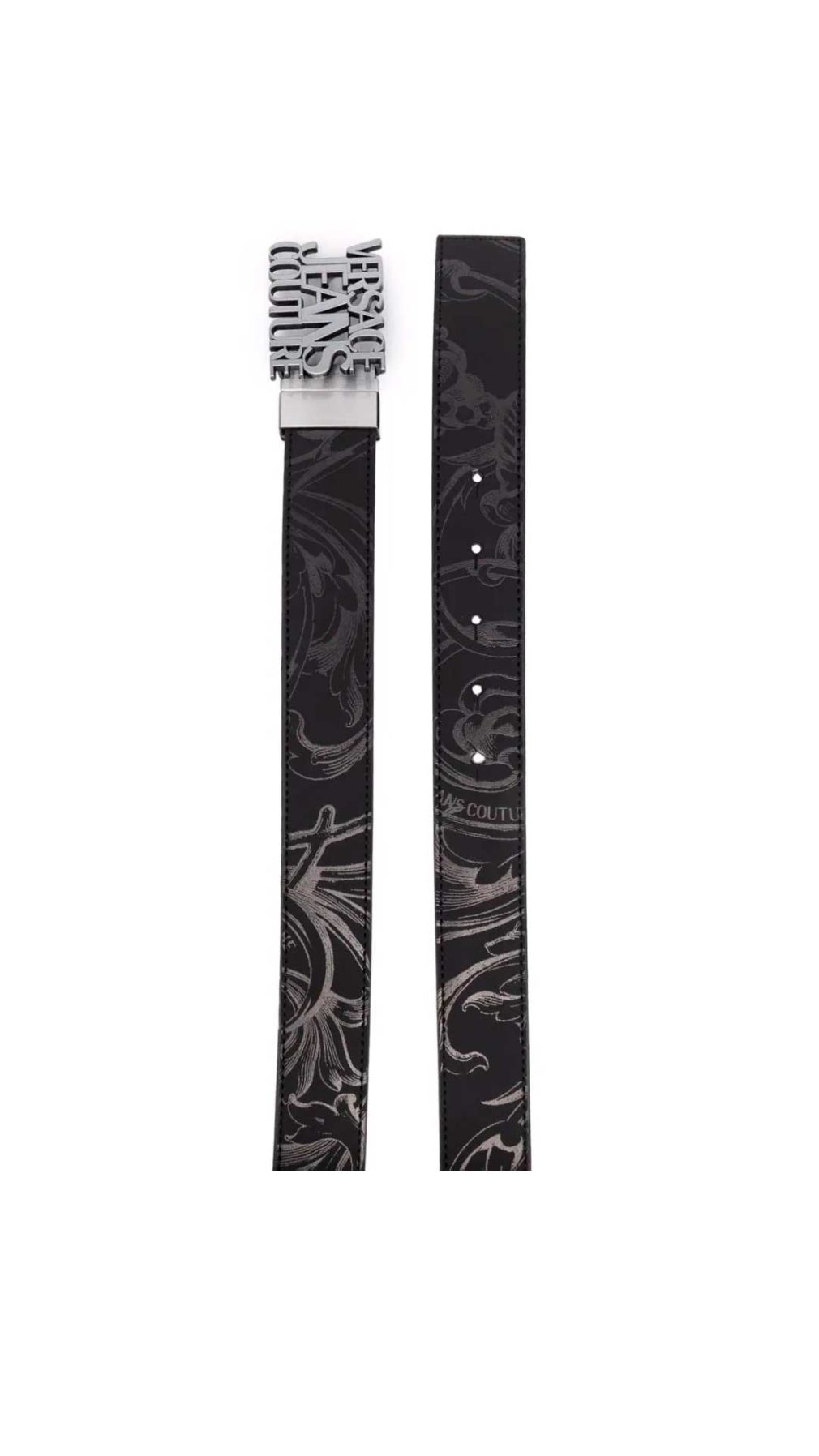 Cinturón Versace Jeans Couture hebilla con logo estampado barroco