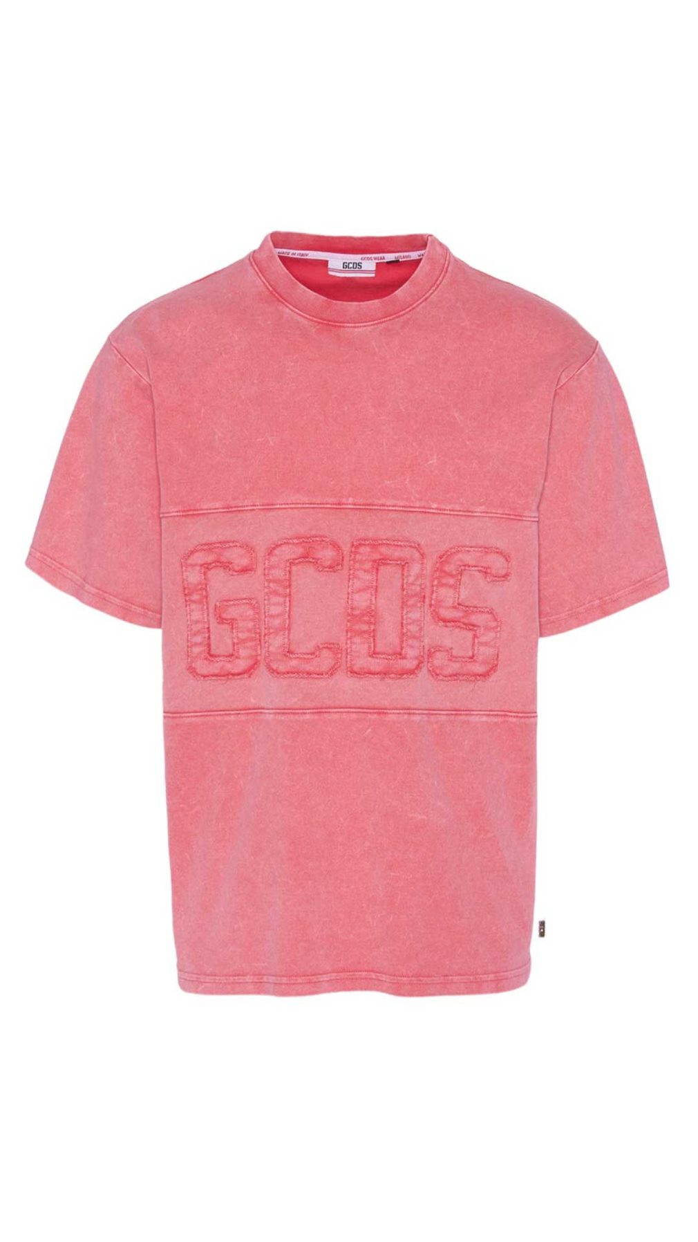 Camiseta GCDS con el logo incrustada delante y detrás