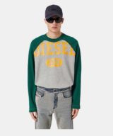 Sudadera bicolor Diesel con logotipo en la parte delantera