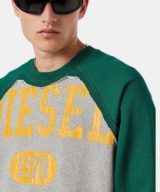 Sudadera bicolor Diesel con logotipo en la parte delantera