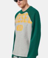 Sudadera bicolor Diesel con logotipo en la parte delantera