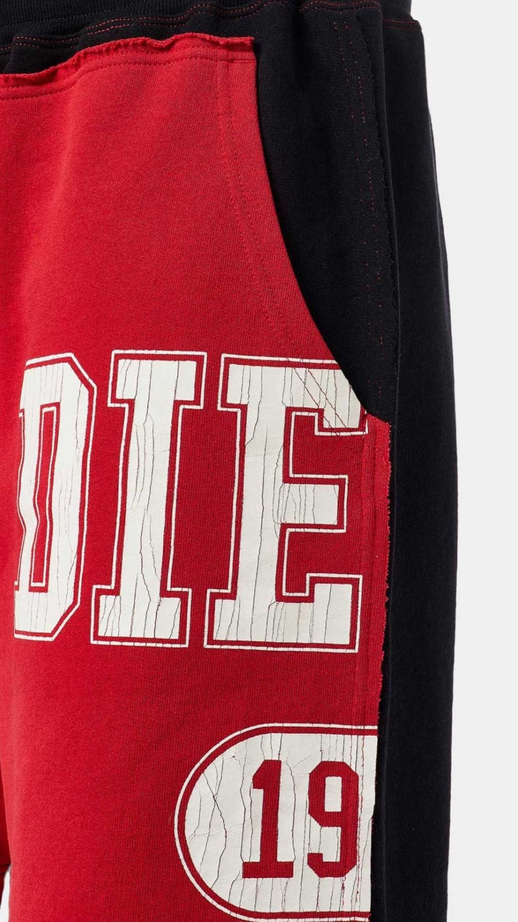 Pantalón corto rojo y negro Diesel con logotipo Diesel 1978