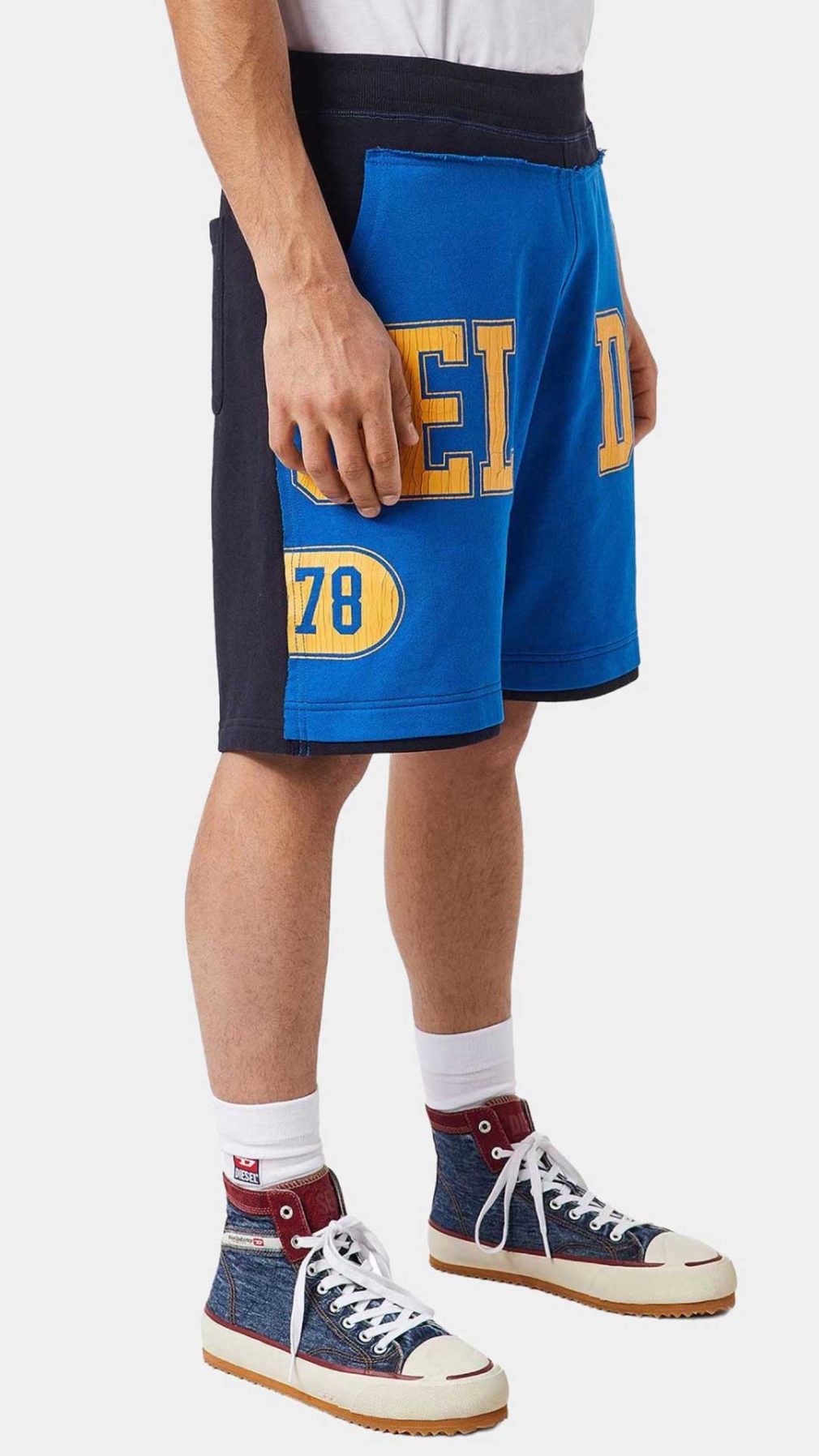 Pantalones cortos azul Diesel con logotipo Diesel 1978