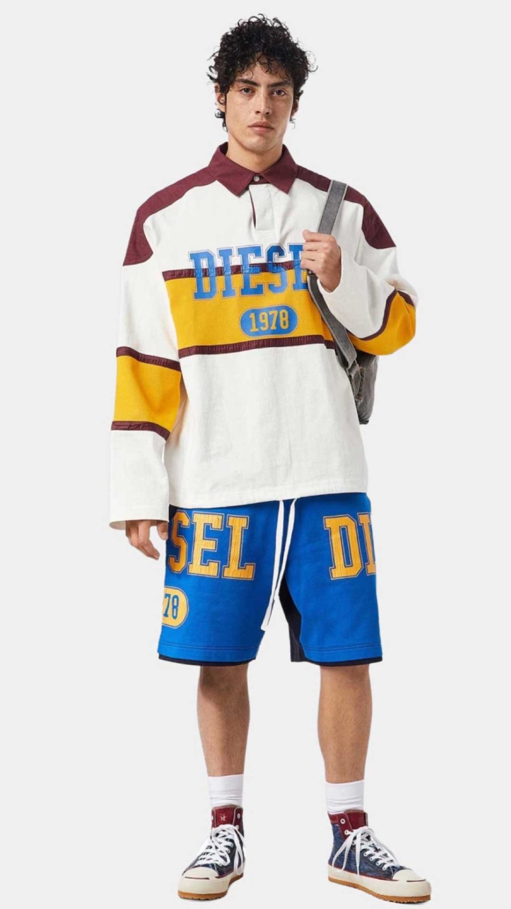 Pantalones cortos azul Diesel con logotipo Diesel 1978