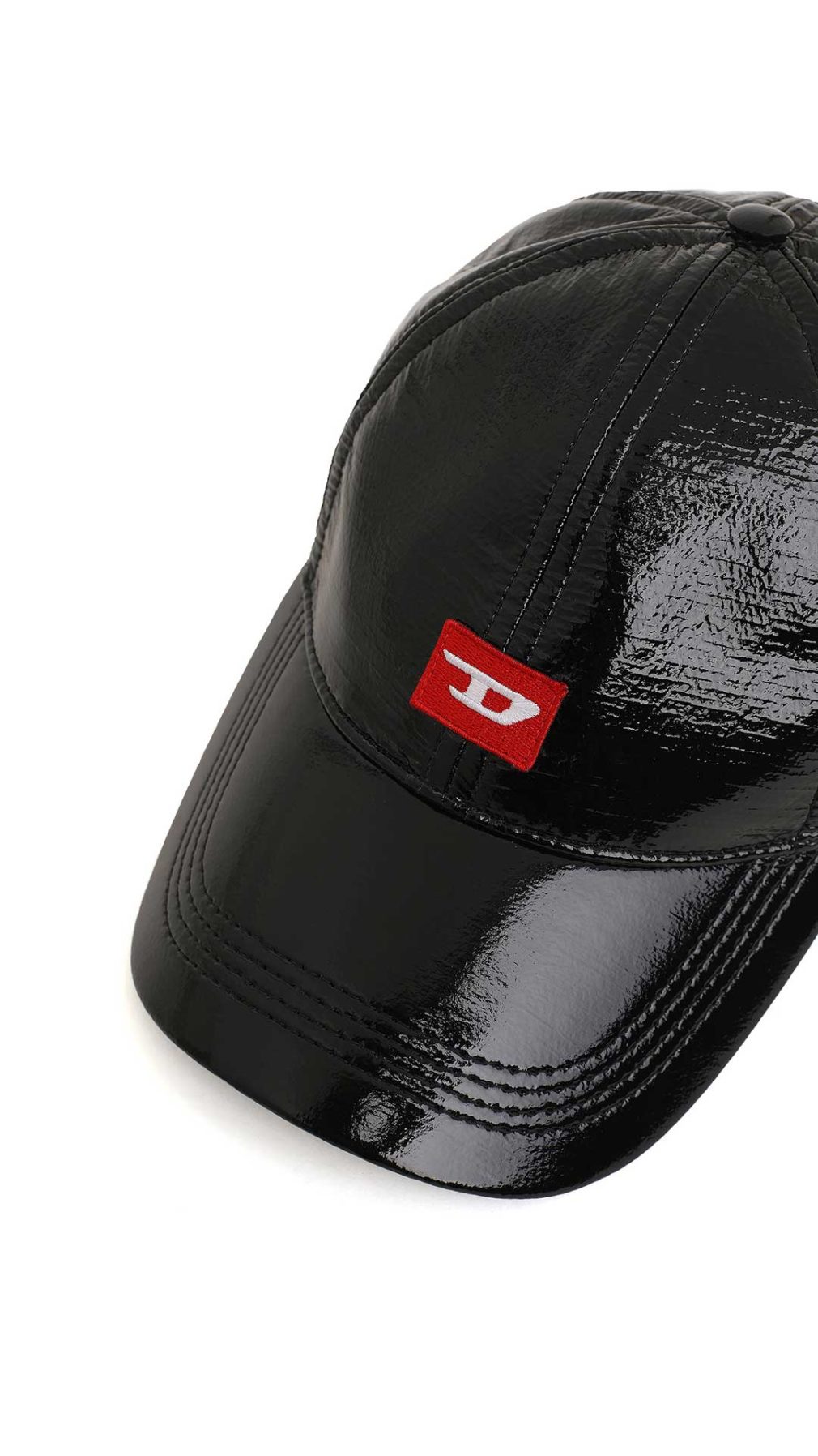Gorra Diesel logotipo ‘D’ rojo bordado en la parte delantera en parche