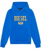 Sudadera azul Diesel con capucha y logotipo en la  parte delantera