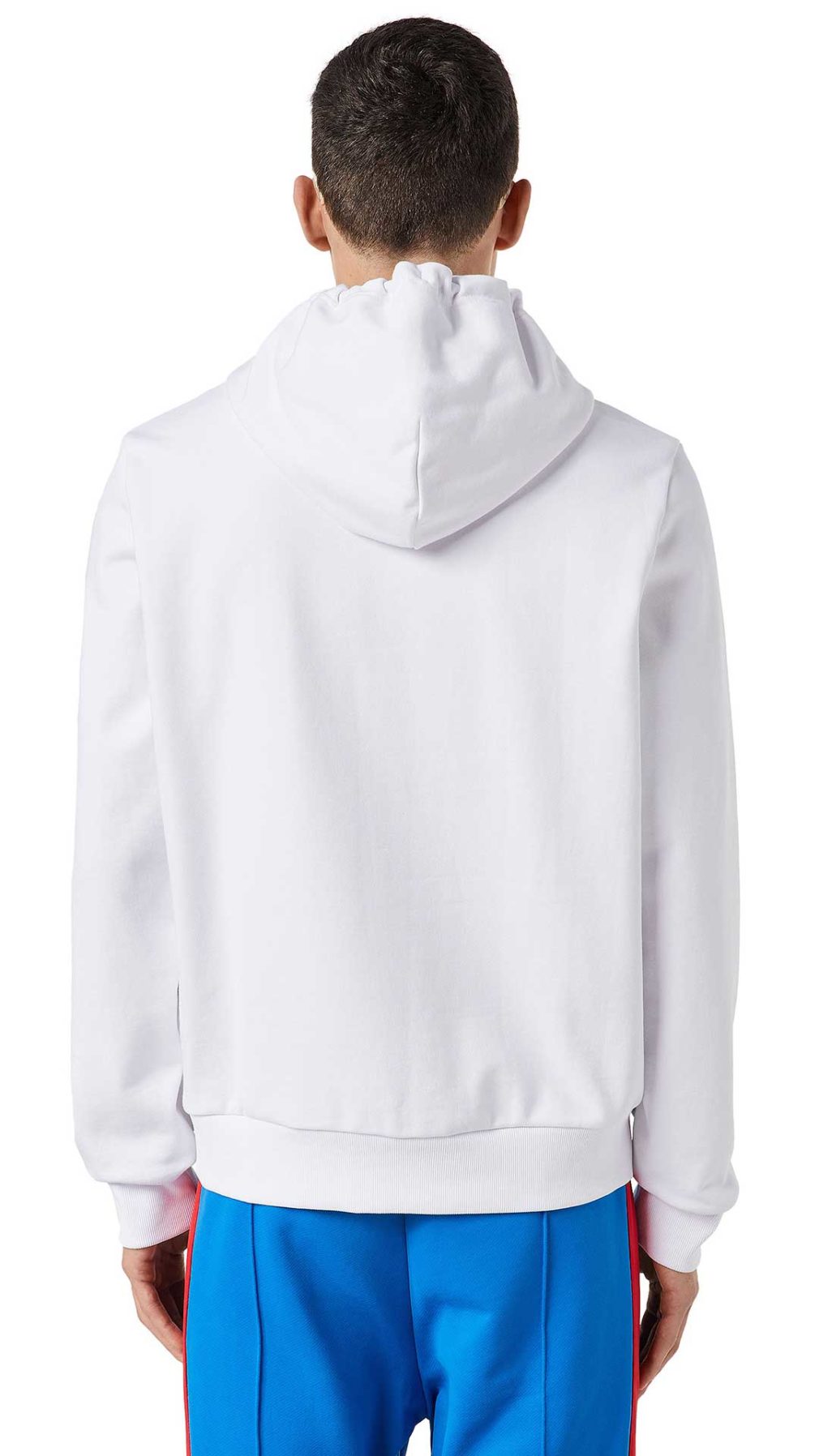 Sudadera blanca Diesel con capucha y logotipo en la parte delantera