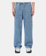Pantalón azul Diesel D-Martians Track Denim Joggjeans con logotipo D en la parte delantera