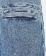 Pantalón azul Diesel D-Martians Track Denim Joggjeans con logotipo D en la parte delantera
