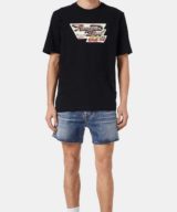Pantalón corto Diesel D-KIRM-Z con etiqueta del logotipo