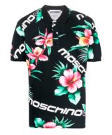 Polo Moschino con estampado floral y del logo