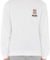Sudadera blanca Moschino logo Teddy Bear