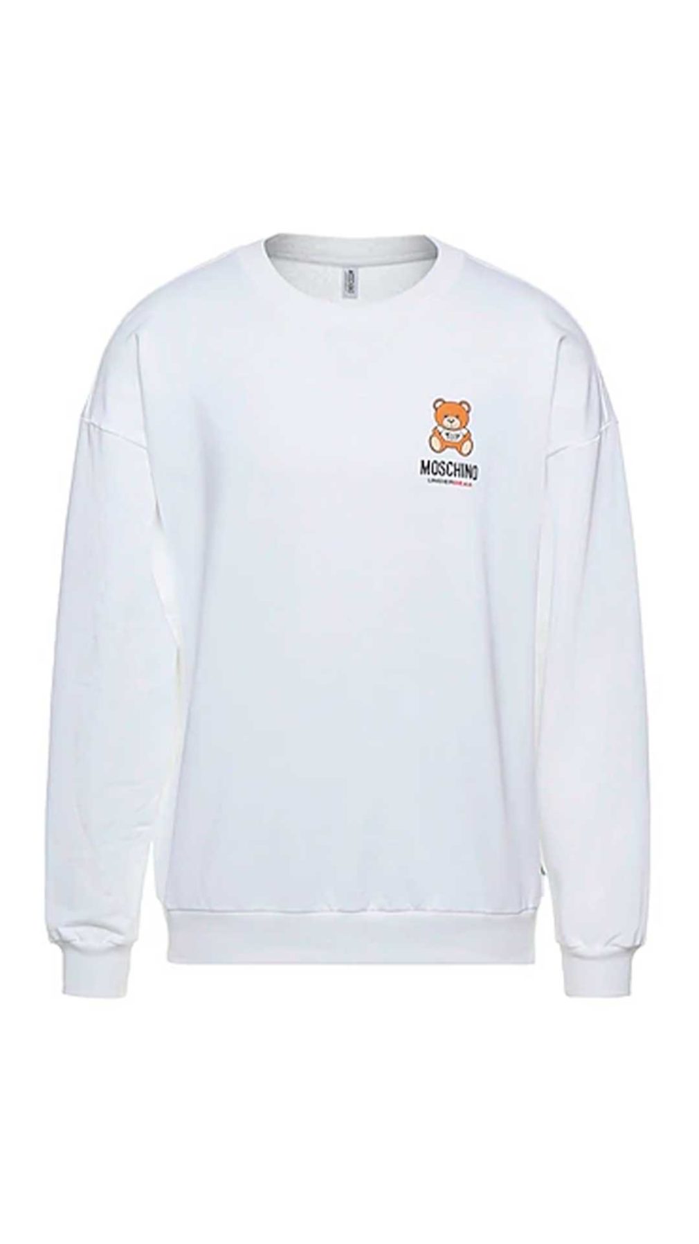 Sudadera blanca Moschino logo Teddy Bear