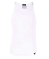 Camiseta blanca Dsquared2 con logotipo ICON tejido de rejilla