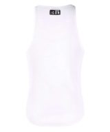 Camiseta blanca Dsquared2 con logotipo ICON tejido de rejilla