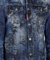 Chaqueta Dsquared2 con estampado y etiqueta del logotipo en la parte delantera