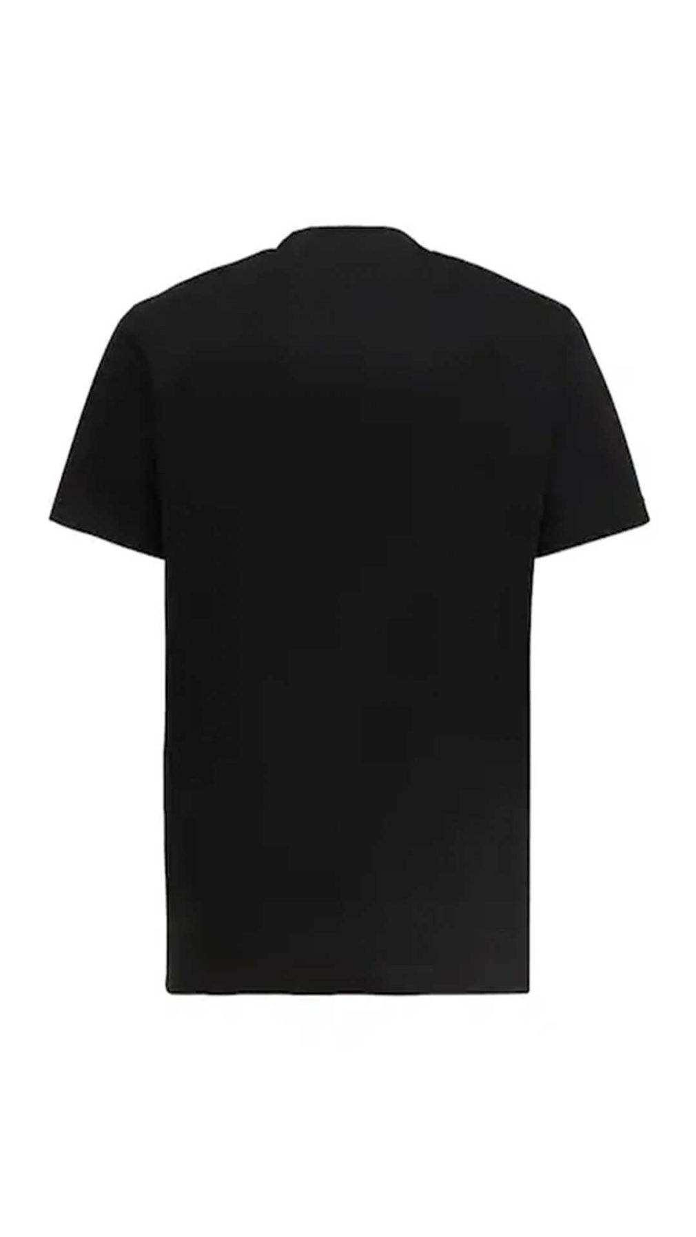 Camiseta negra Dsquared2 con logotipo y hoja de Canadá