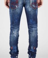 Jeans Slim Dsquared2 con bordado Dean & Dan en bolsillos traseros