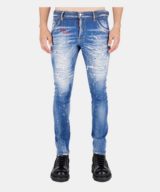 Jeans Sexy Twist Dsquared2 con bordado I LOVE en la parte delantera