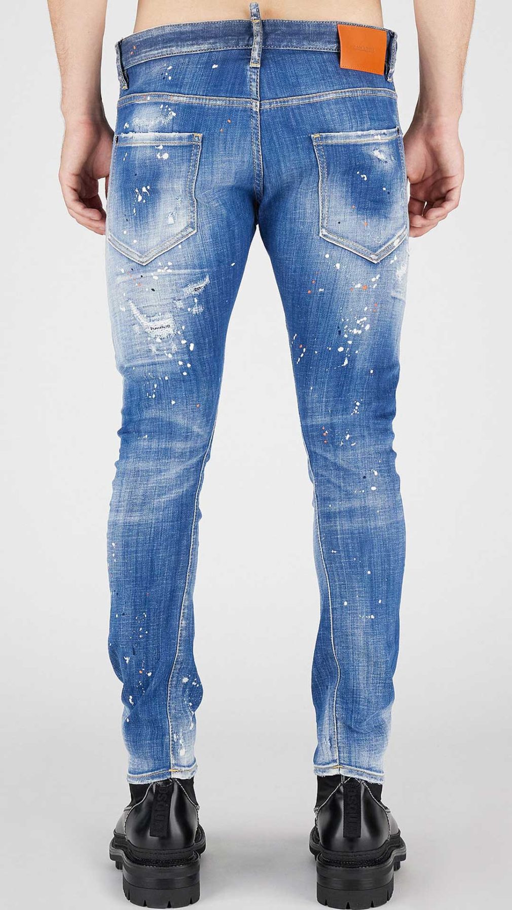 Jeans Sexy Twist Dsquared2 con bordado I LOVE en la parte delantera