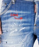 Jeans Sexy Twist Dsquared2 con bordado I LOVE en la parte delantera