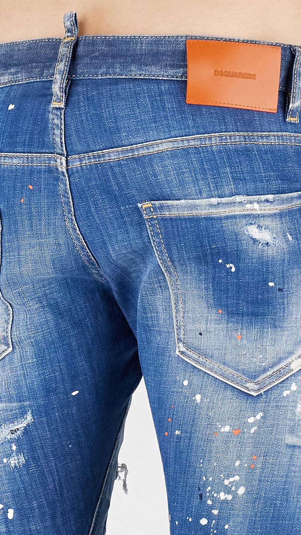 Jeans Sexy Twist Dsquared2 con bordado I LOVE en la parte delantera