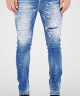 Jeans Skater Dsquared2 con bordado I Love en la parte delantera