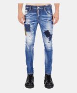 Jeans Super Twinky Dsquared2 con parche camuflaje y etiqueta con logotipo