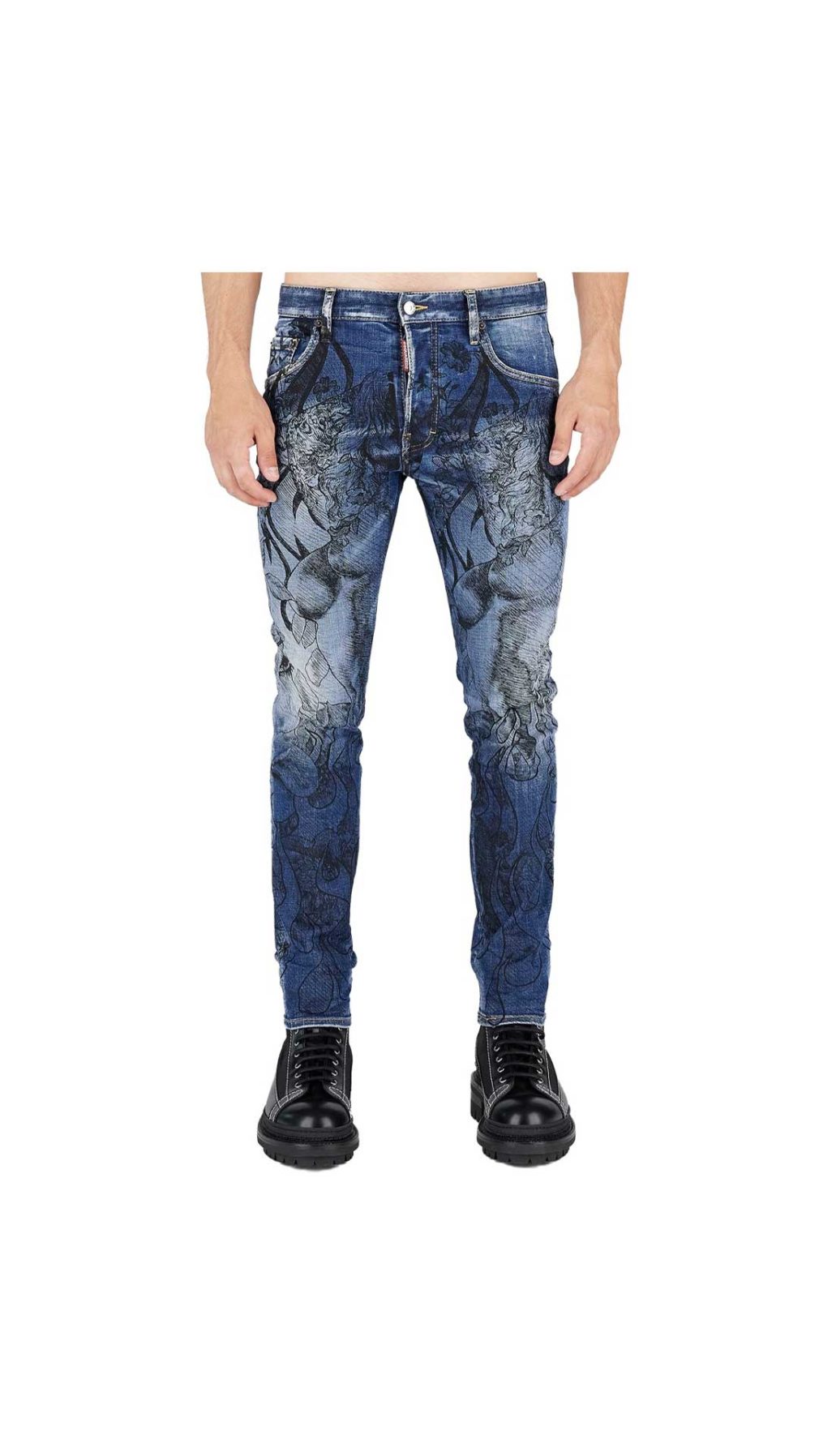 Jeans Skater Dsquared2 con estampado en toda la pieza