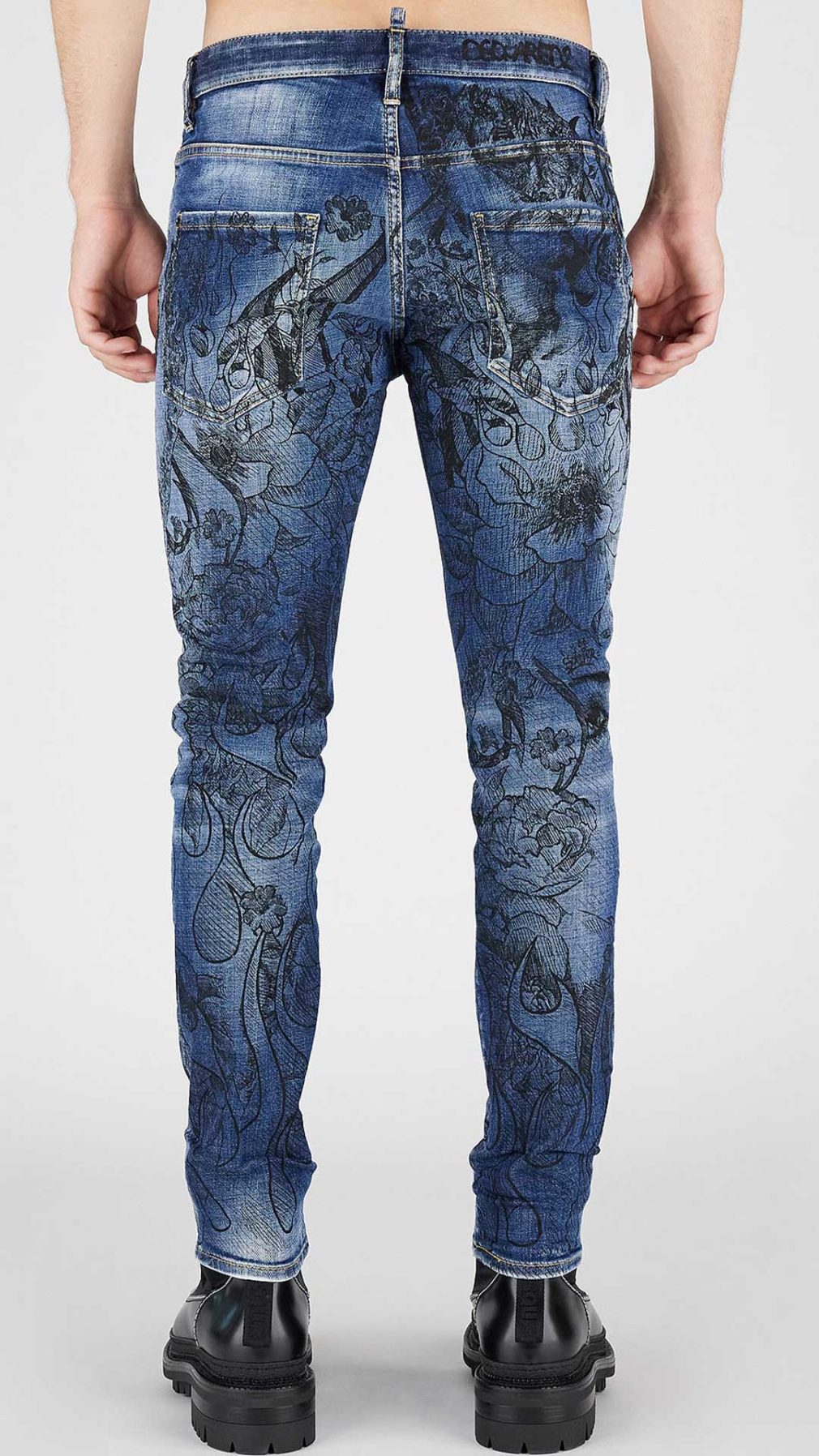 Jeans Skater Dsquared2 con estampado en toda la pieza