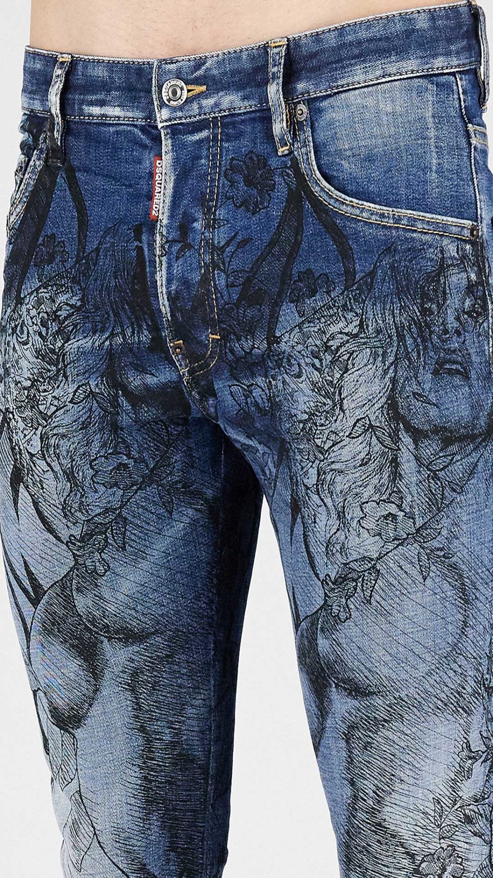 Jeans Skater Dsquared2 con estampado en toda la pieza