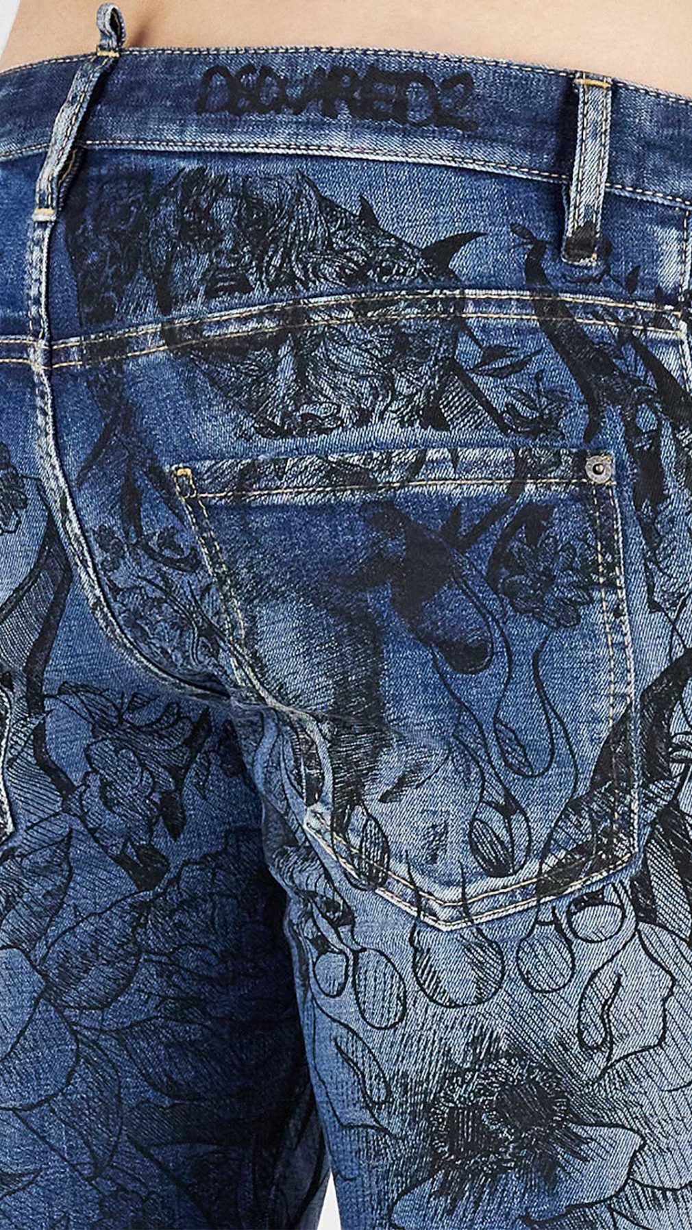 Jeans Skater Dsquared2 con estampado en toda la pieza