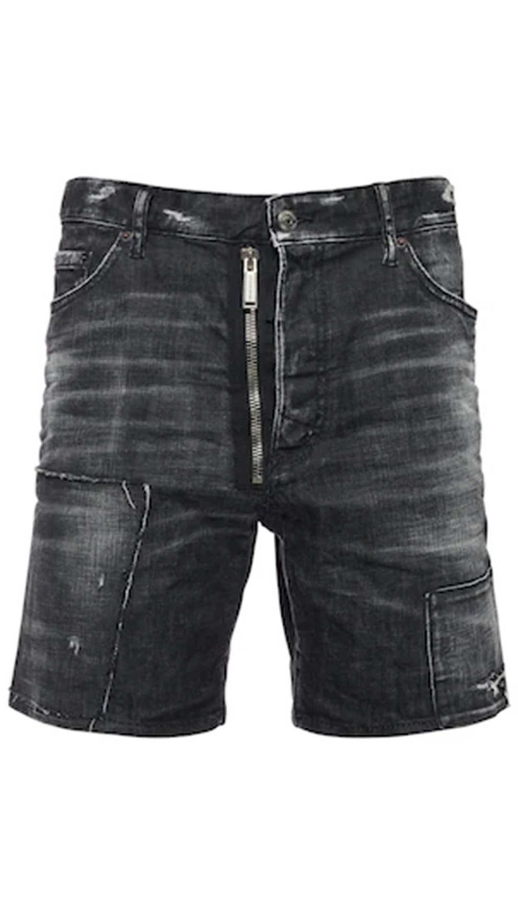 Pantalón corto Dsquared2 con detalle de cremallera en la parte delantera y etiqueta del logotipo