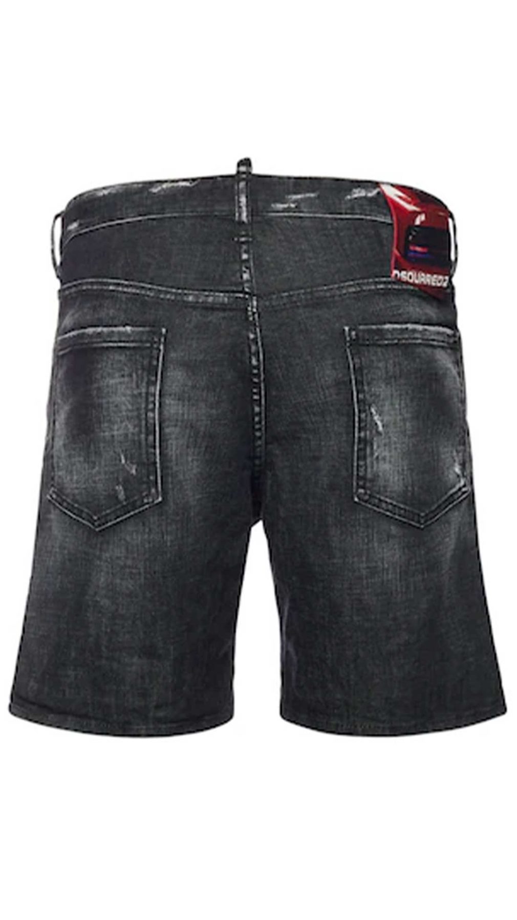 Pantalón corto Dsquared2 con detalle de cremallera en la parte delantera y etiqueta del logotipo