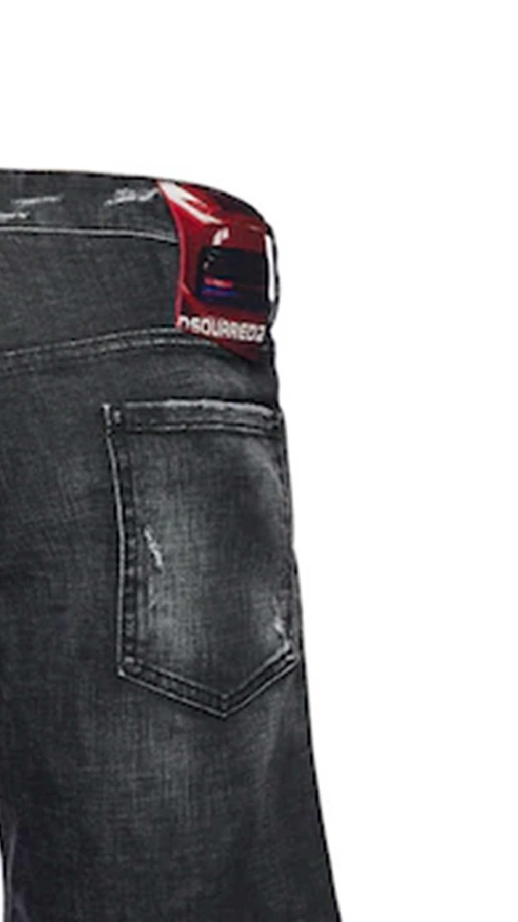 Pantalón corto Dsquared2 con detalle de cremallera en la parte delantera y etiqueta del logotipo