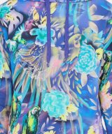 Sudadera azul Moschino con capucha estampado tropical