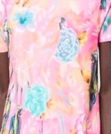 Camiseta rosa Moschino con estampado tropical