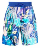 Pantalón corto azul Moschino con estampado tropical