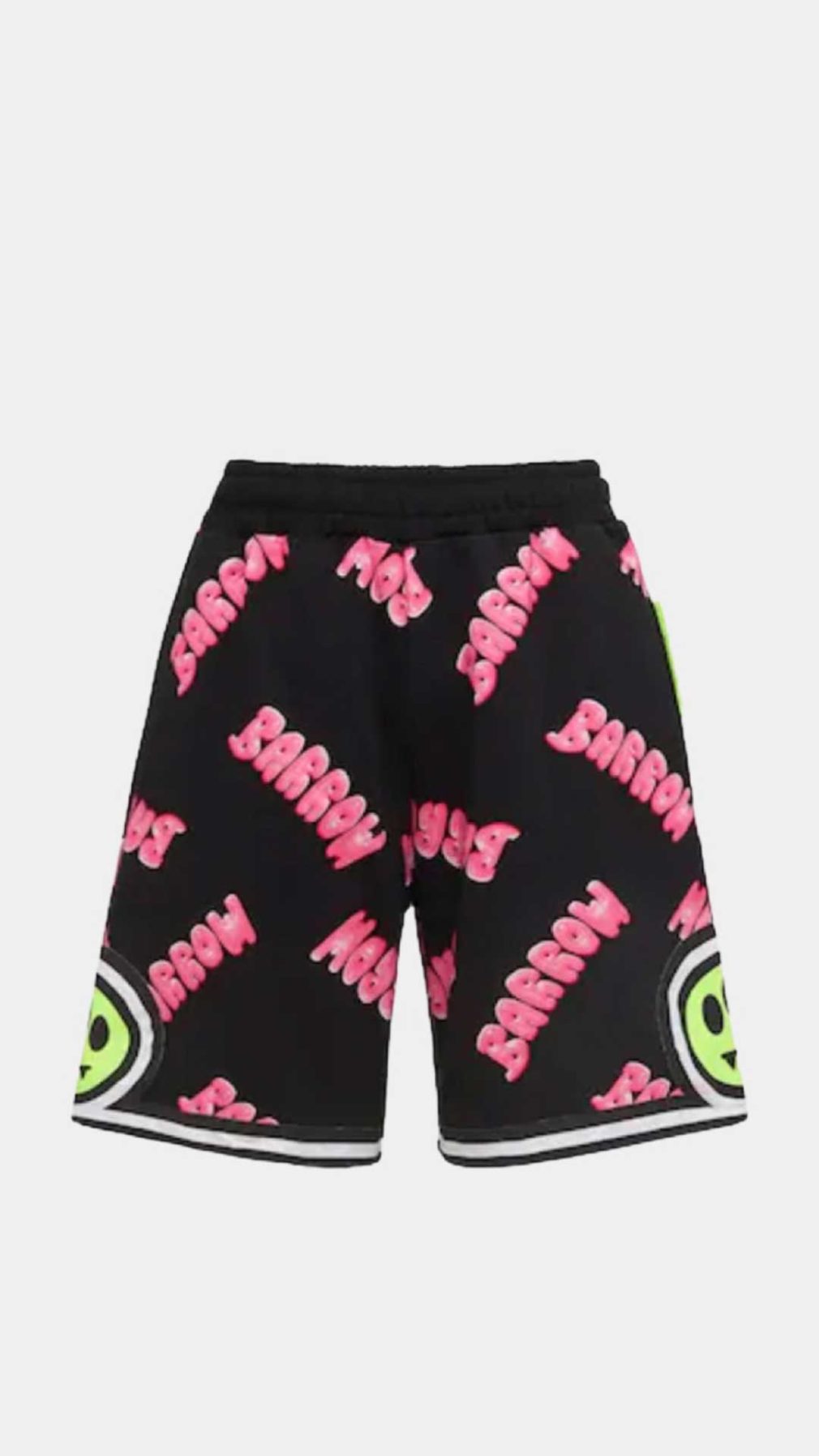 Pantalón corto negro Barrow con estampado del logotipo en toda la pieza