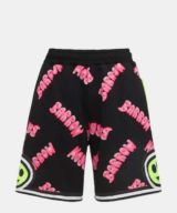 Pantalón corto negro Barrow con estampado del logotipo en toda la pieza