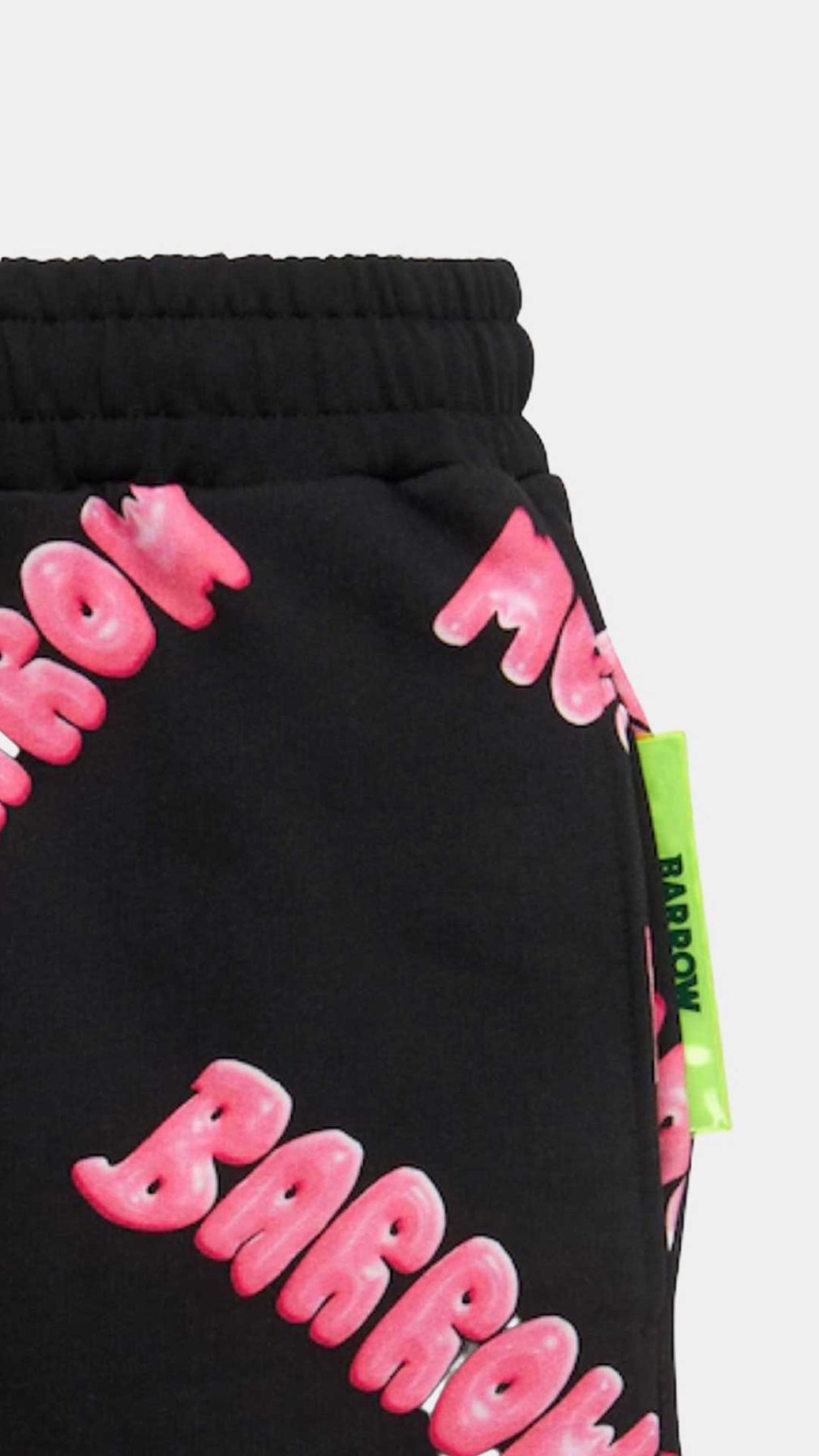 Pantalón corto negro Barrow con estampado del logotipo en toda la pieza