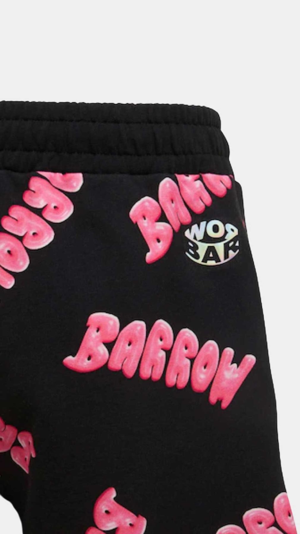 Pantalón corto negro Barrow con estampado del logotipo en toda la pieza