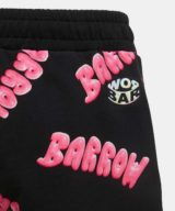 Pantalón corto negro Barrow con estampado del logotipo en toda la pieza