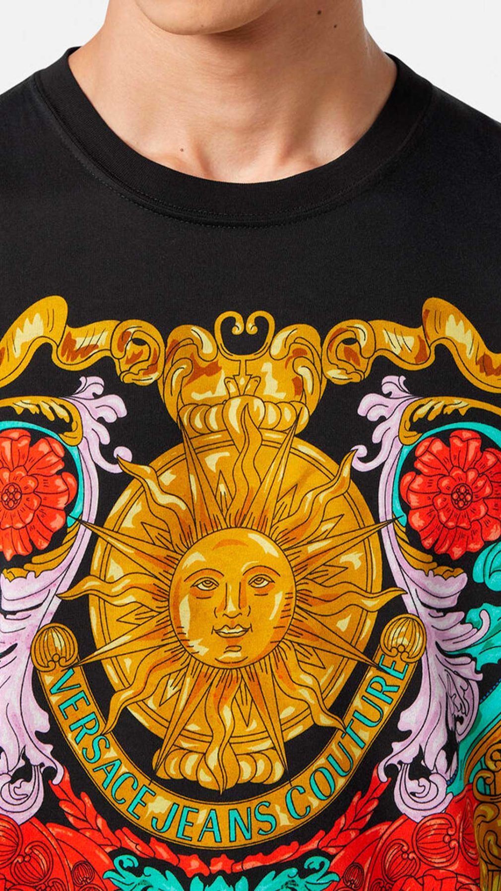 Camiseta Versace Jeans Couture con el estampado Sun Flower Garland