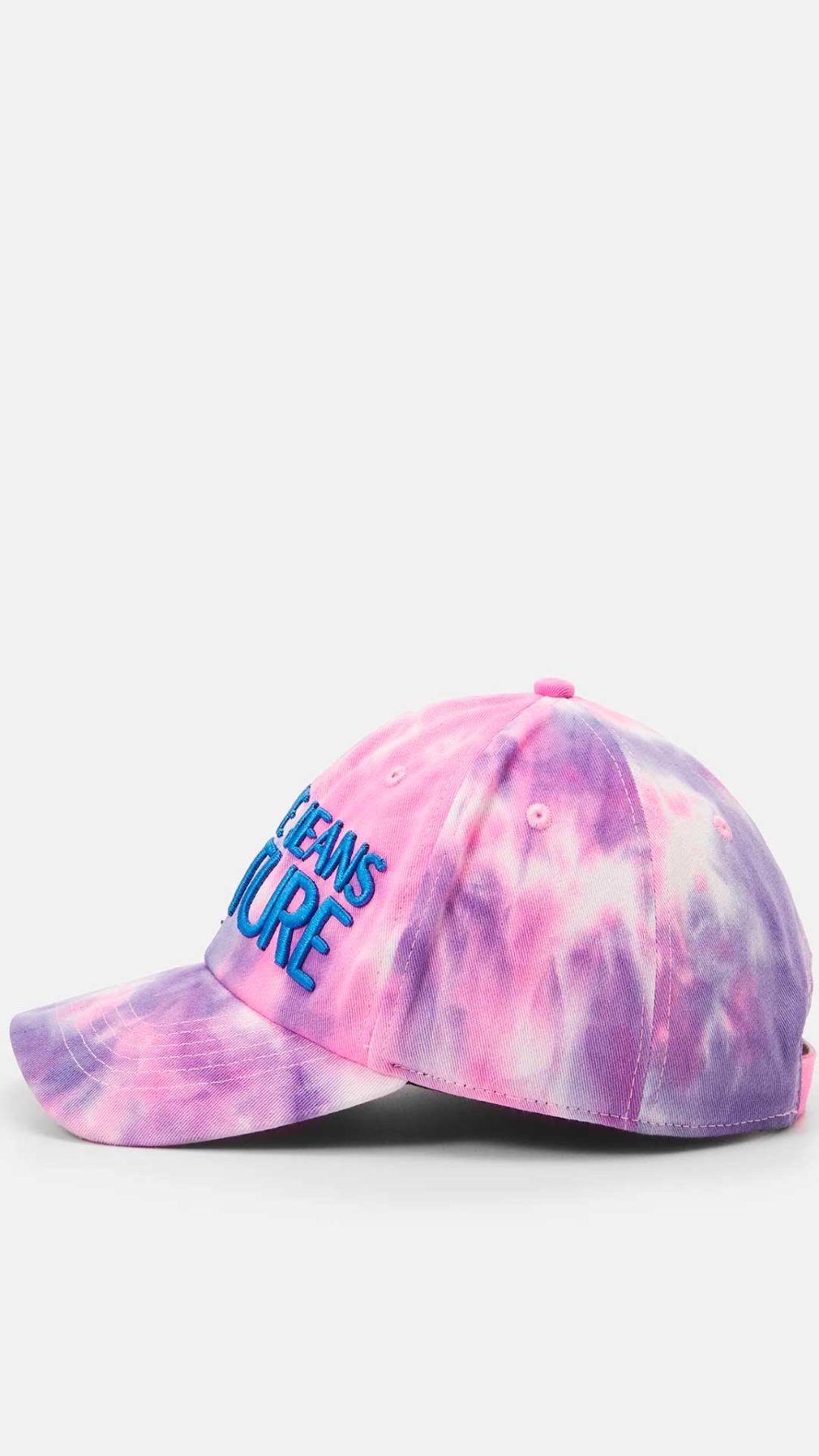 Gorra rosa Versace Jeans con logo bordado en la parte delantera