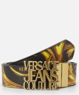 Cinturón Versace Jeans Couture estampado barroco con hebilla del logo