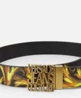 Cinturón Versace Jeans Couture estampado barroco con hebilla del logo