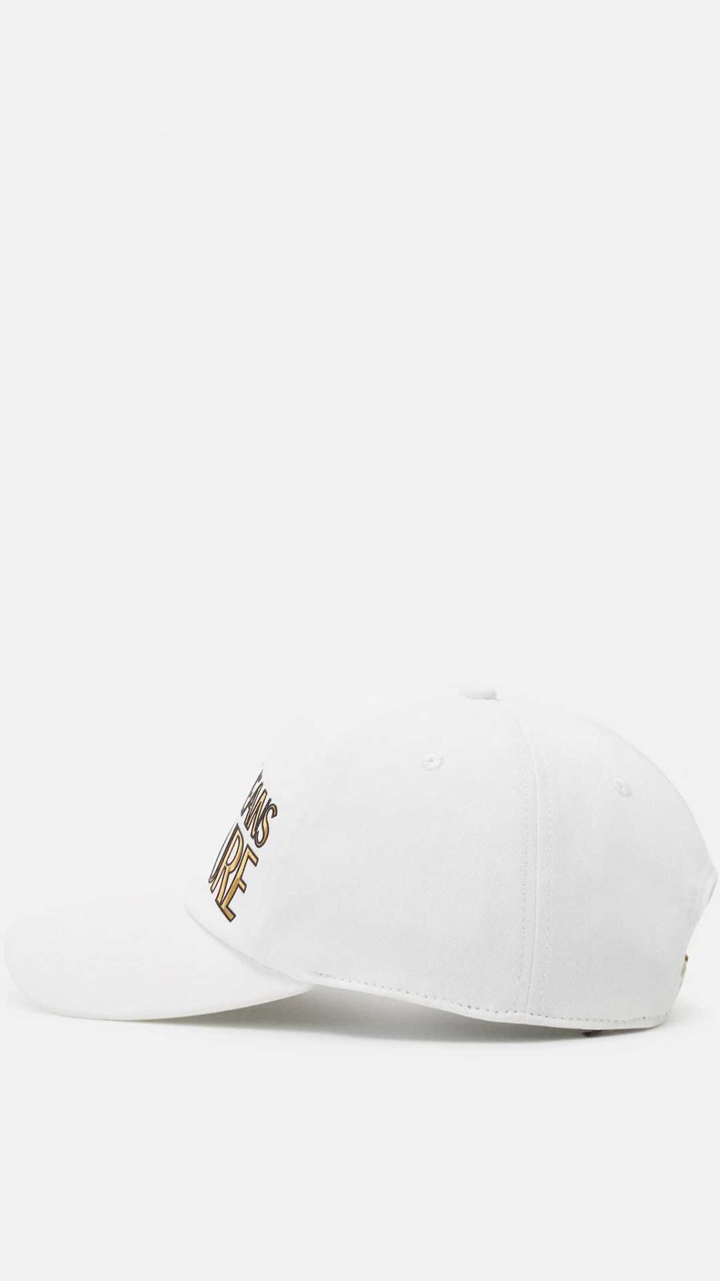 Gorra Versace Jeans Couture con logotipo en relieve dorado en la parte delantera