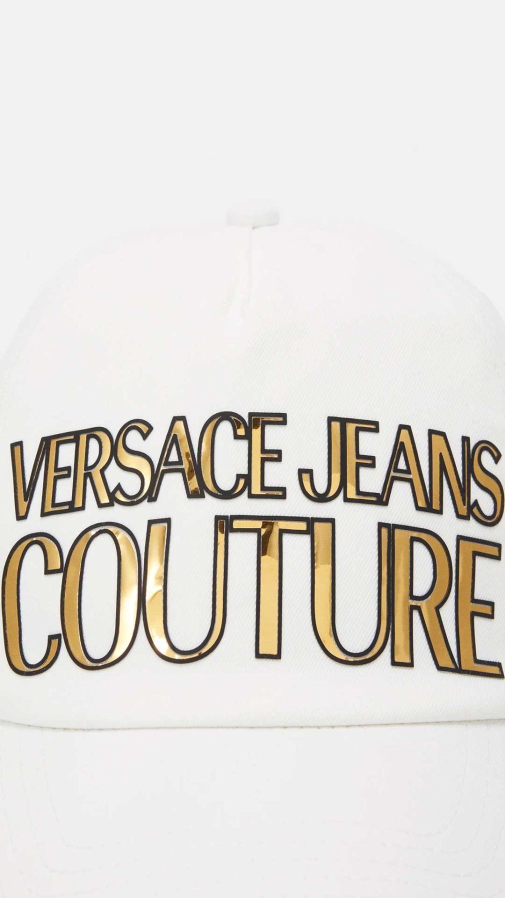 Gorra Versace Jeans Couture con logotipo en relieve dorado en la parte delantera
