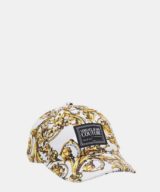 Gorra  blanca Versace Jeans Couture con estampado barroco